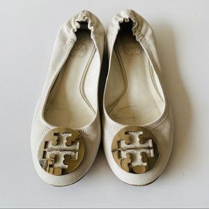 Tory Burch Reva Flats in White